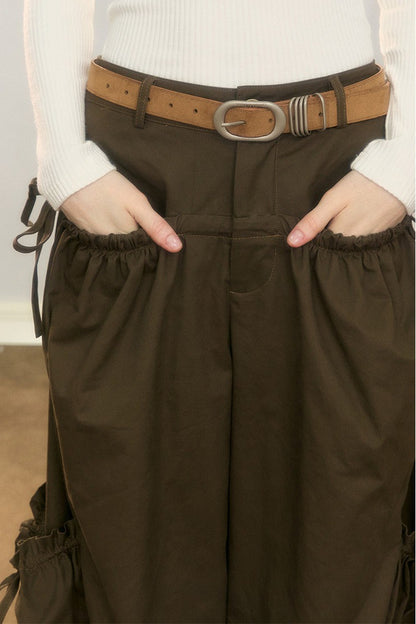 High-Waisted Wide-Leg Cargo Pants