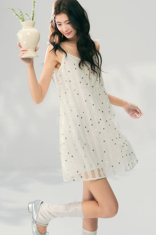 Shimmering Sequin Mesh Dress