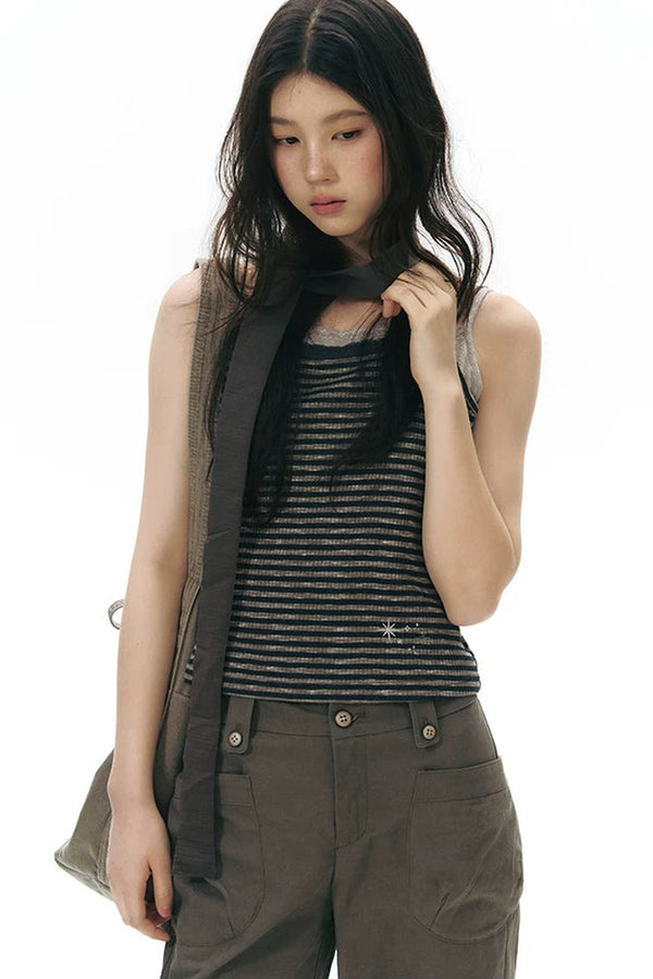 Lace-Trimmed Embroidered Camisole