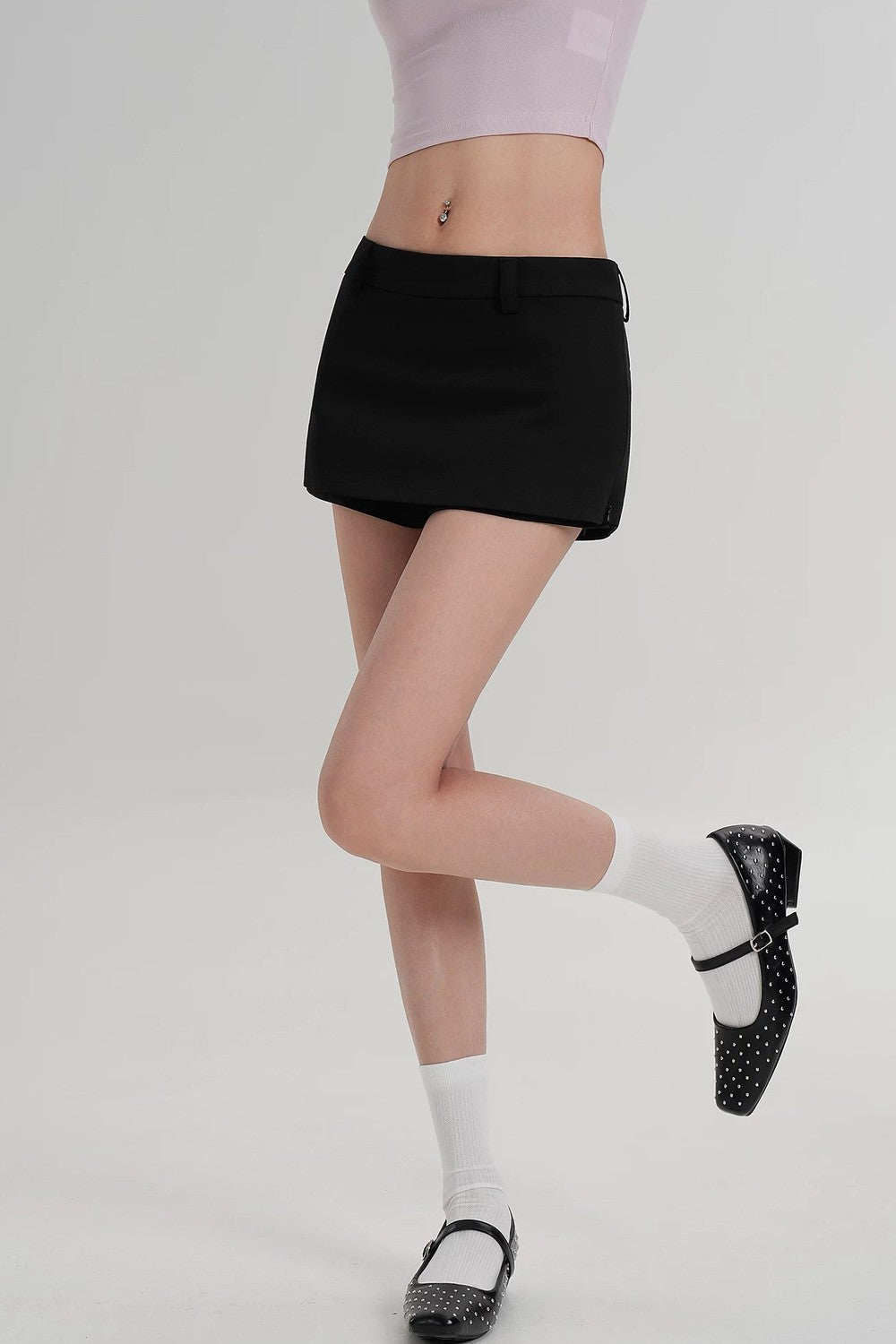 쇼트 사이드 지퍼 큐롯