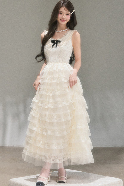 Thousand-Layer French Lace Dress