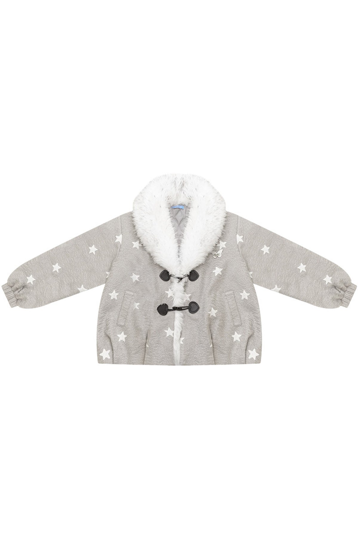 Star Polka Dot Plush Collar Jacket