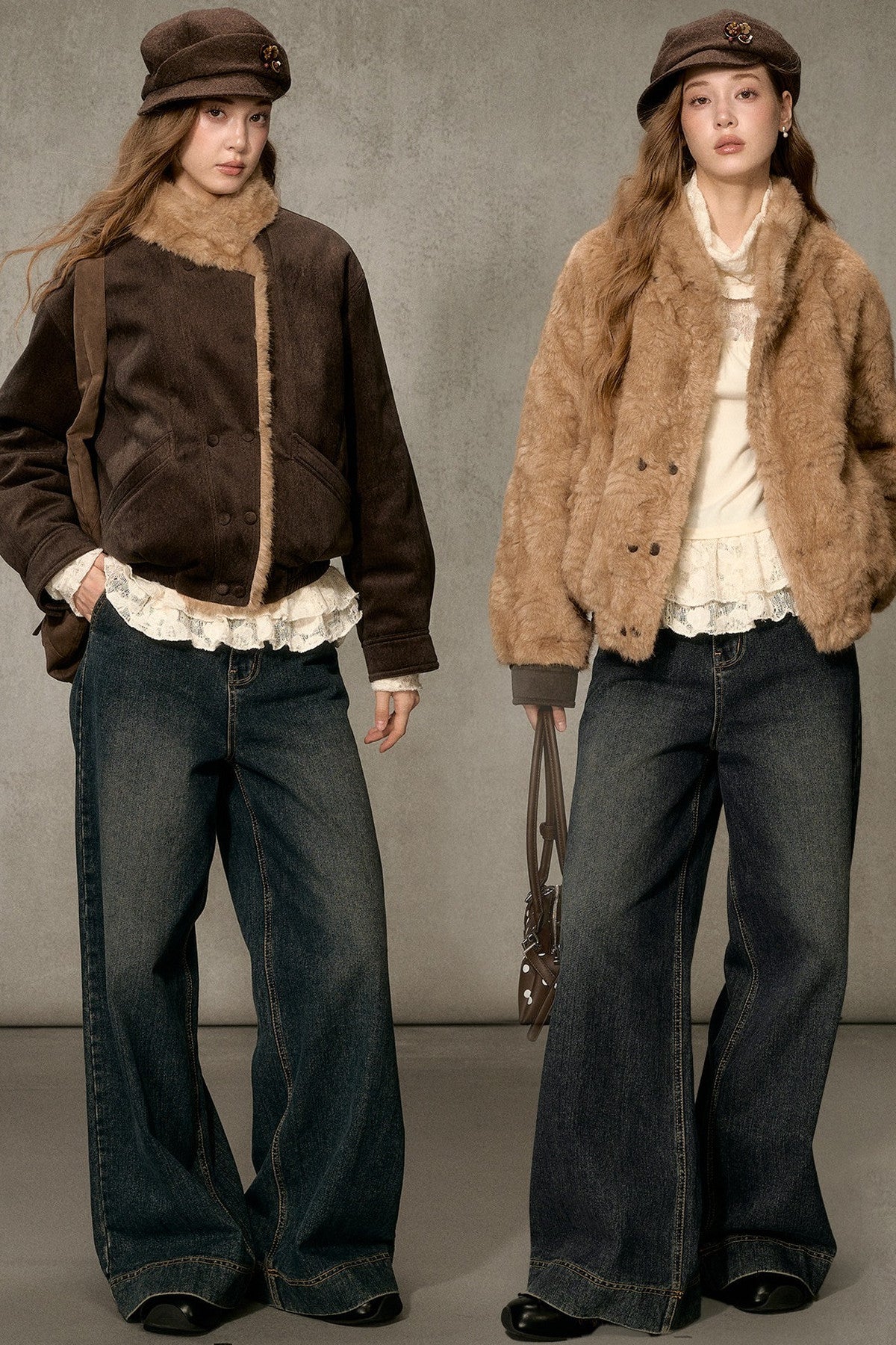 Reversible Faux Suede Plush Jacket