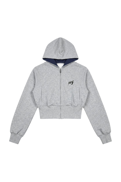 Ensemble sweat-shirt à capuche gris et pantalon large