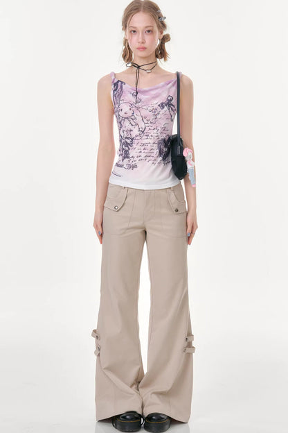 Gentle Rabbit Plaid Tank Top