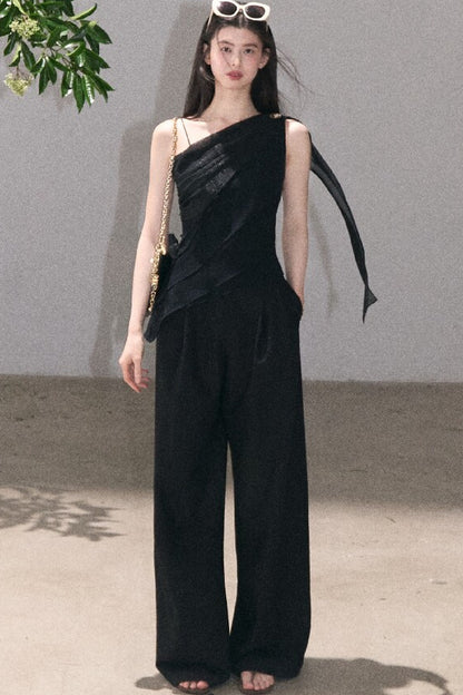 Asymmetrical Shoulder-Cut Tank Top