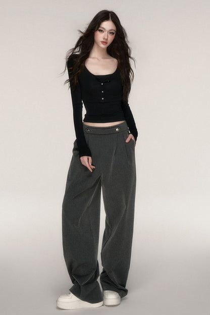 Long-Sleeved Top and Camisole Set