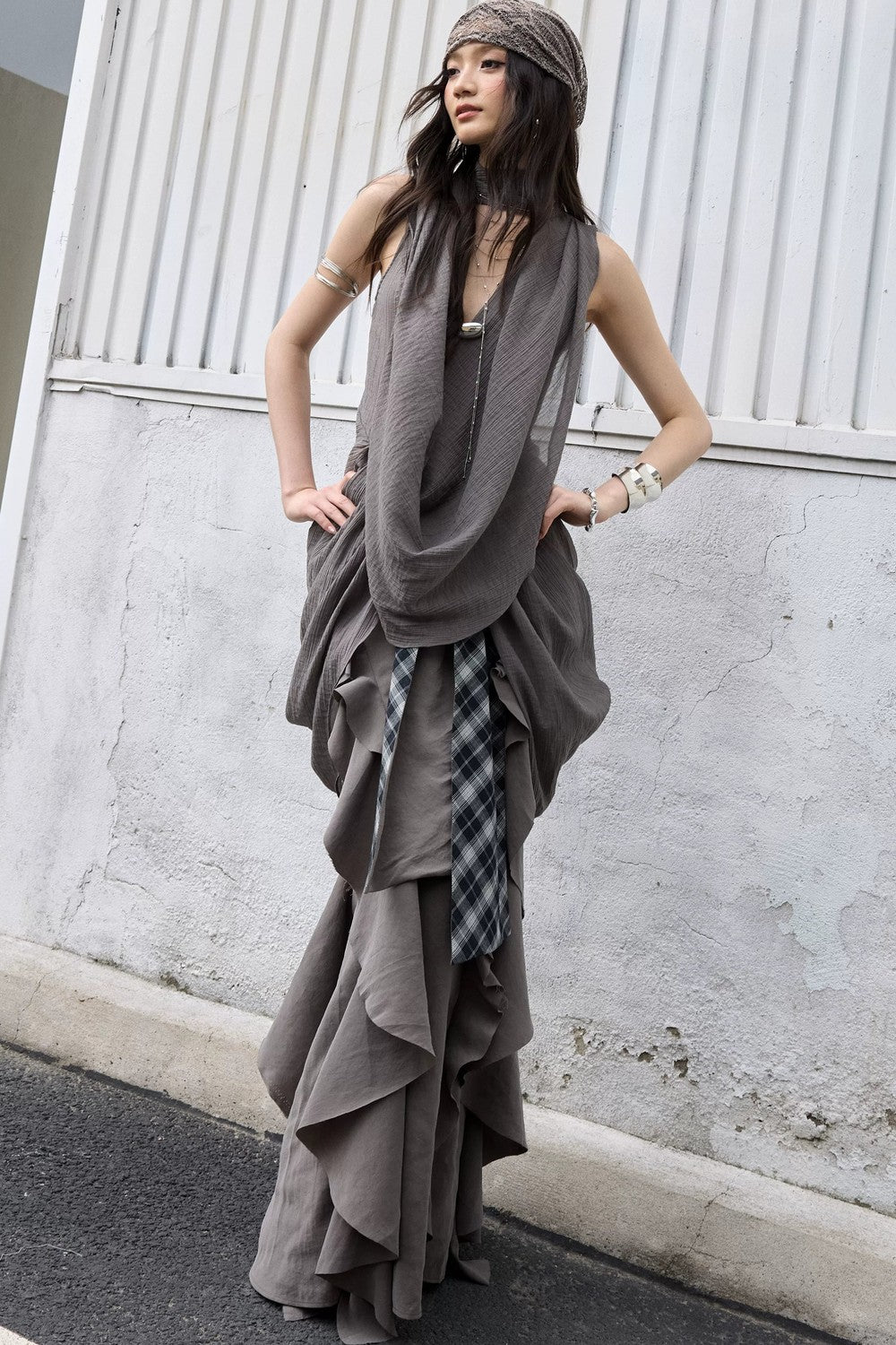 Bohemian Pleated Draped Vest