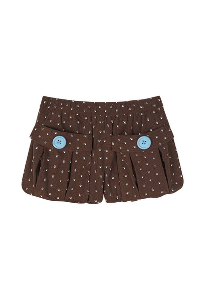 3D Paw Print Corduroy Shorts