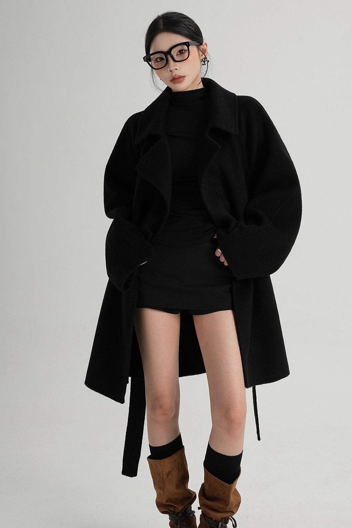Mid-Length Double-Sided Wool Coat