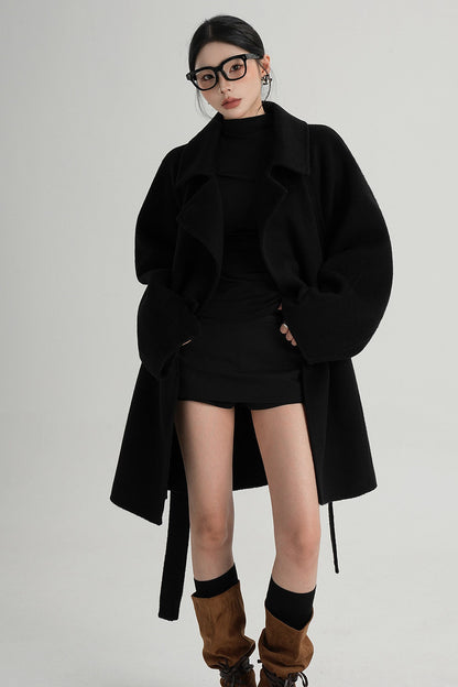 Mid-Length Double-Sided Wool Coat