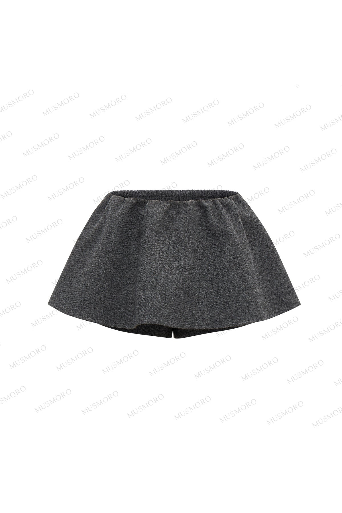 Elastic Waist A-Line Skirt