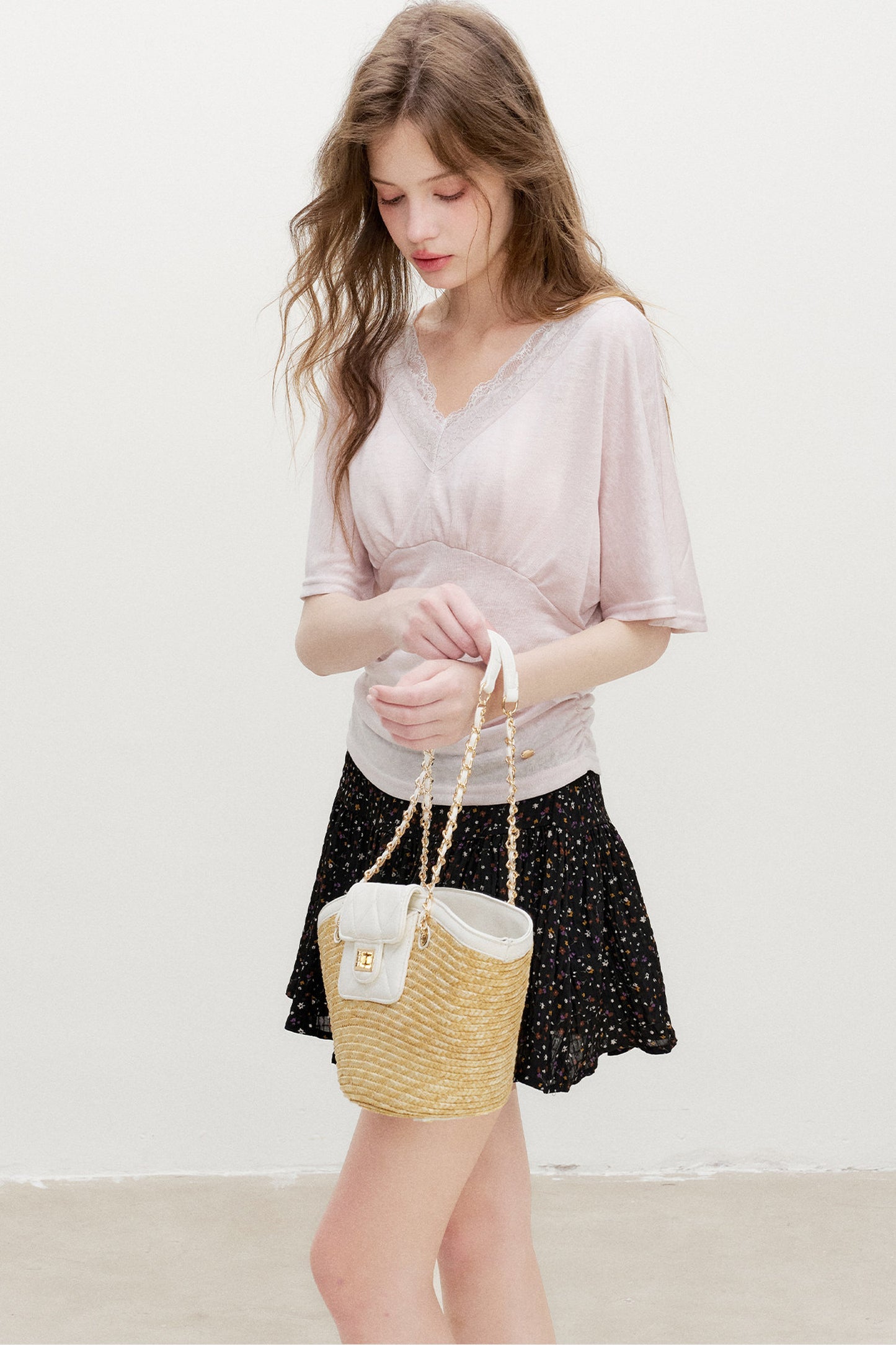 Lace Batwing Sleeve Top