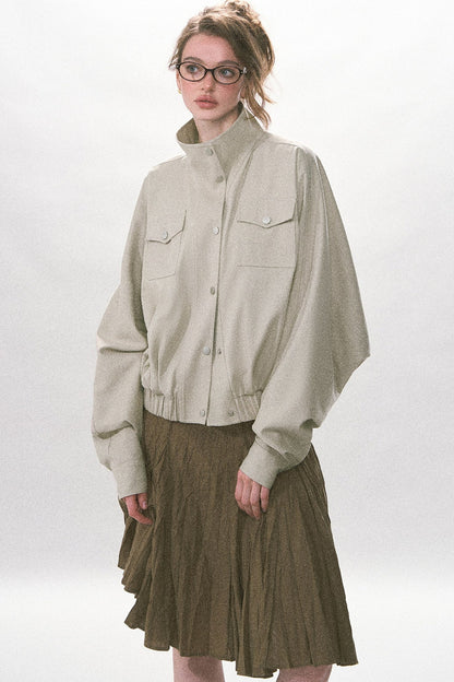 Chaqueta retro de manga murciélago