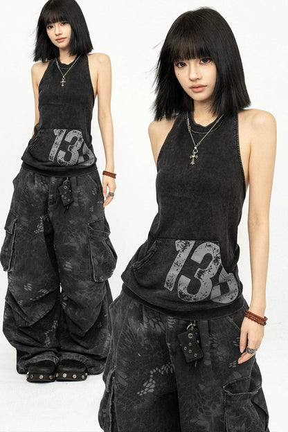 Retro Digital Print Vest