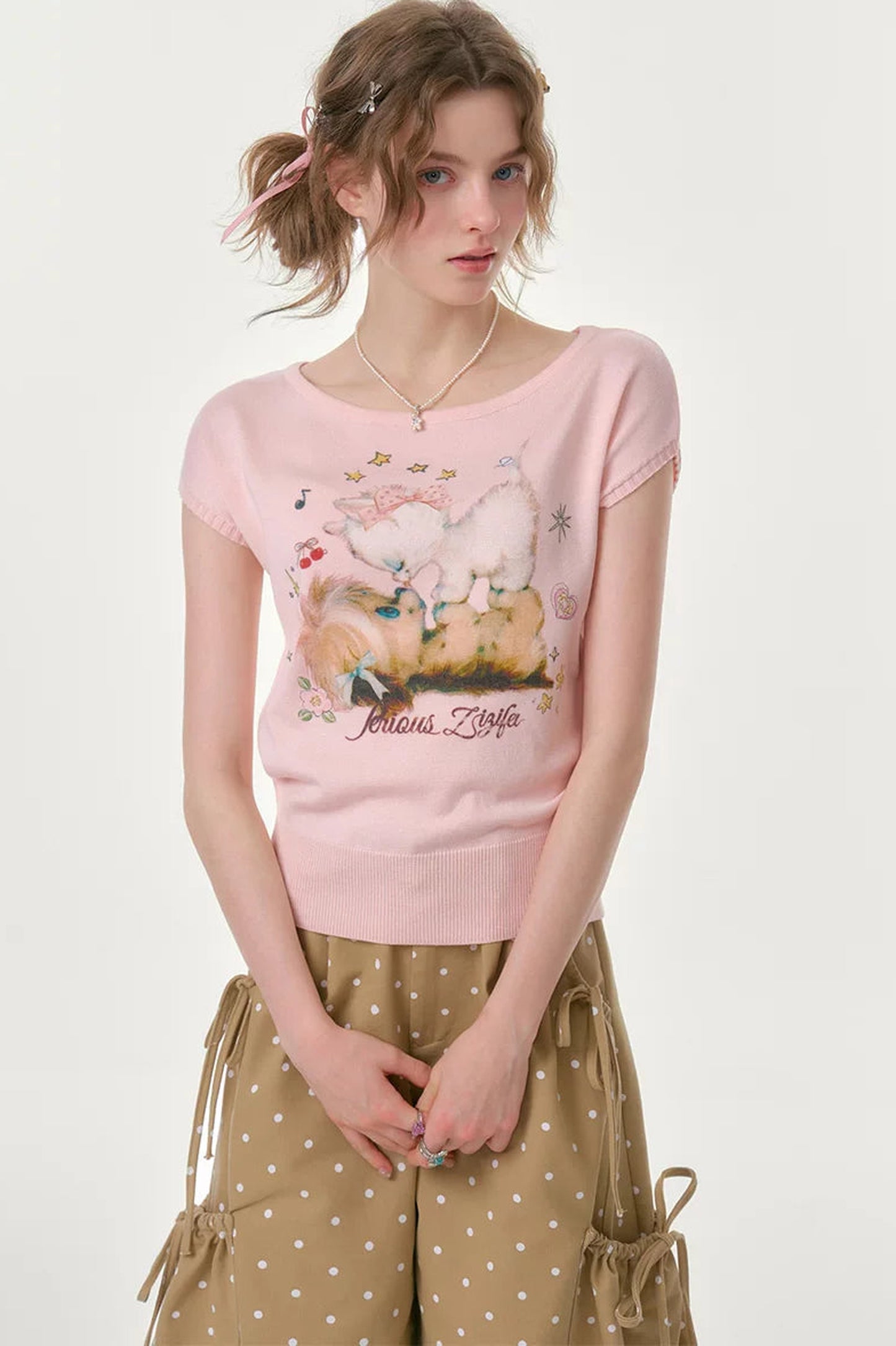 Sweet Pink Knit Top