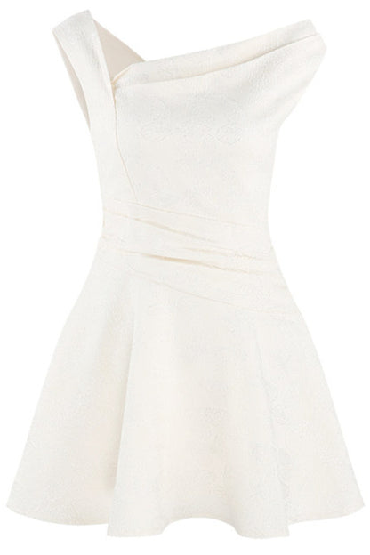 Apricot Off-Shoulder Slimming Dress