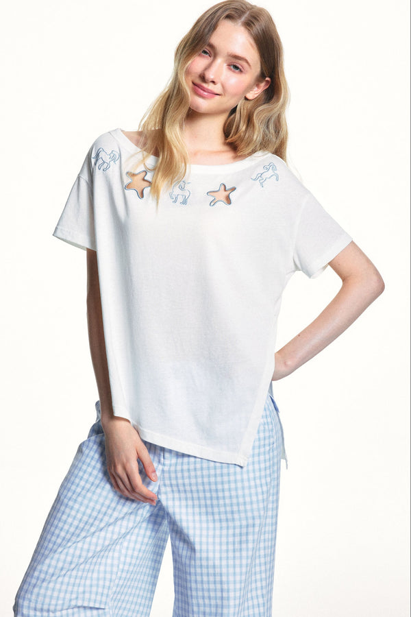 Lyocell Cut-Out Blouse