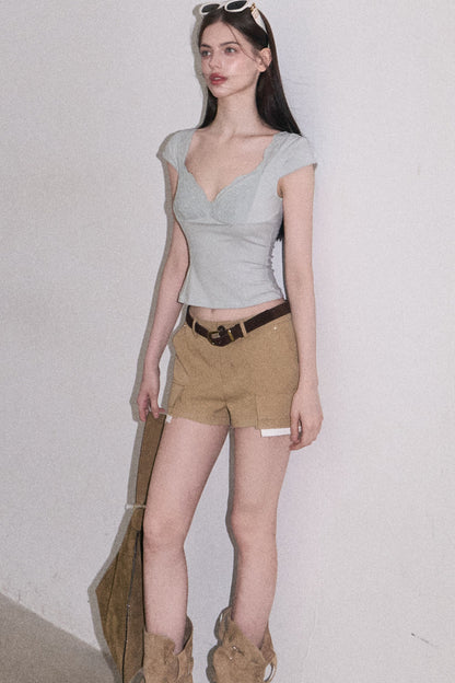 Mint Green Lace Slim Top