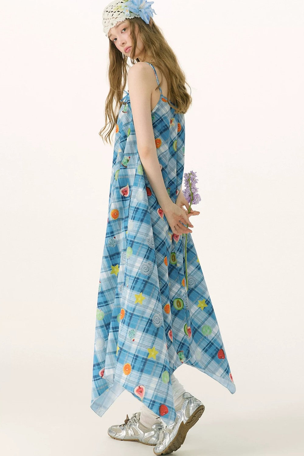 Robe à carreaux avec imprimé amusant Doux rêves