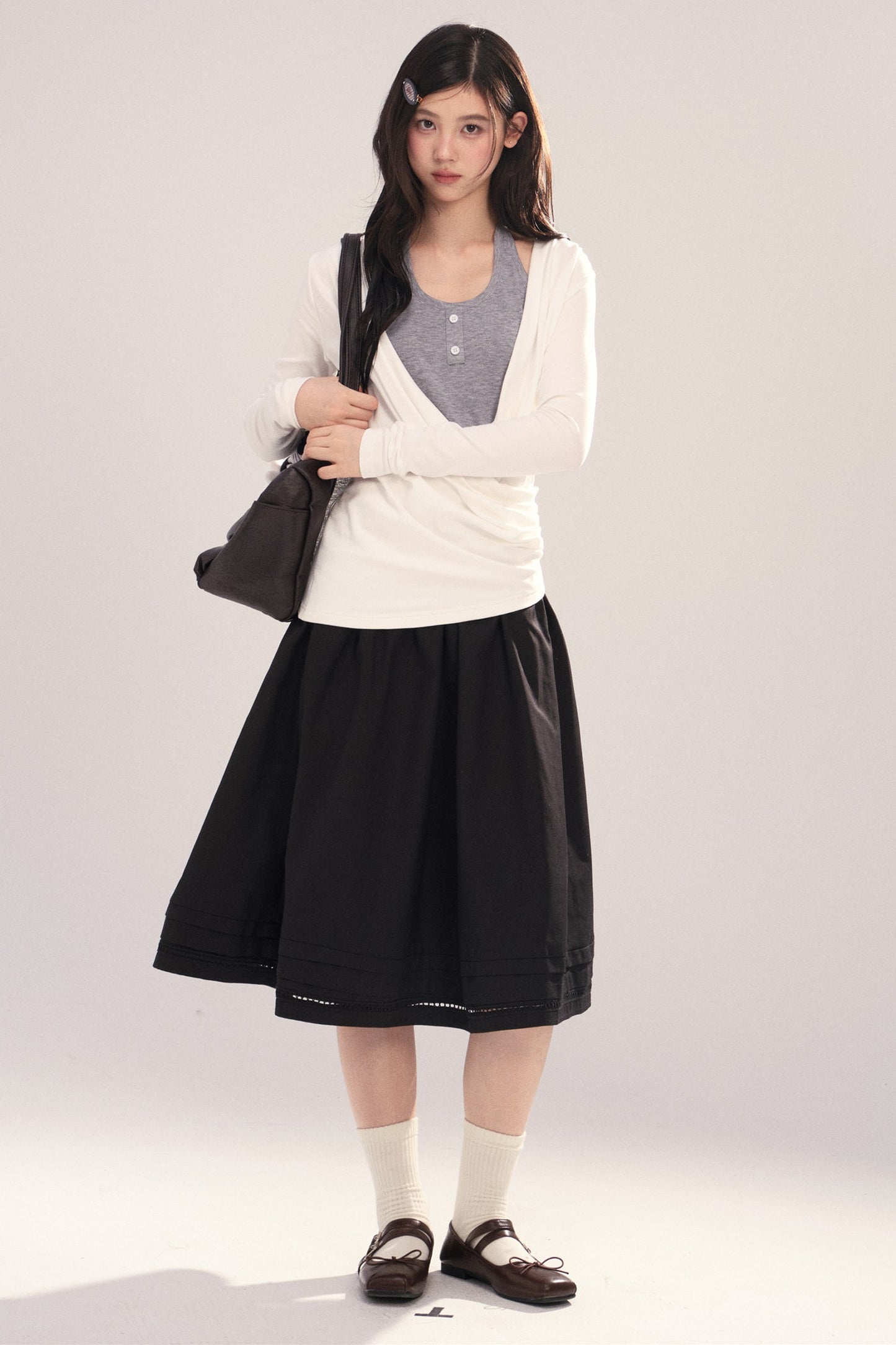 Layered-Look Long-Sleeve Top