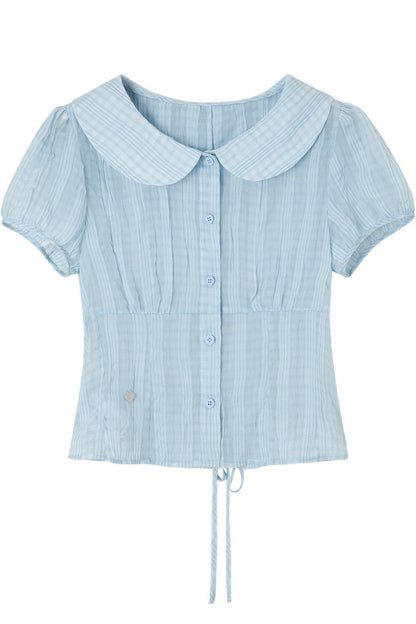Polka Dot Doll Collar Shirt