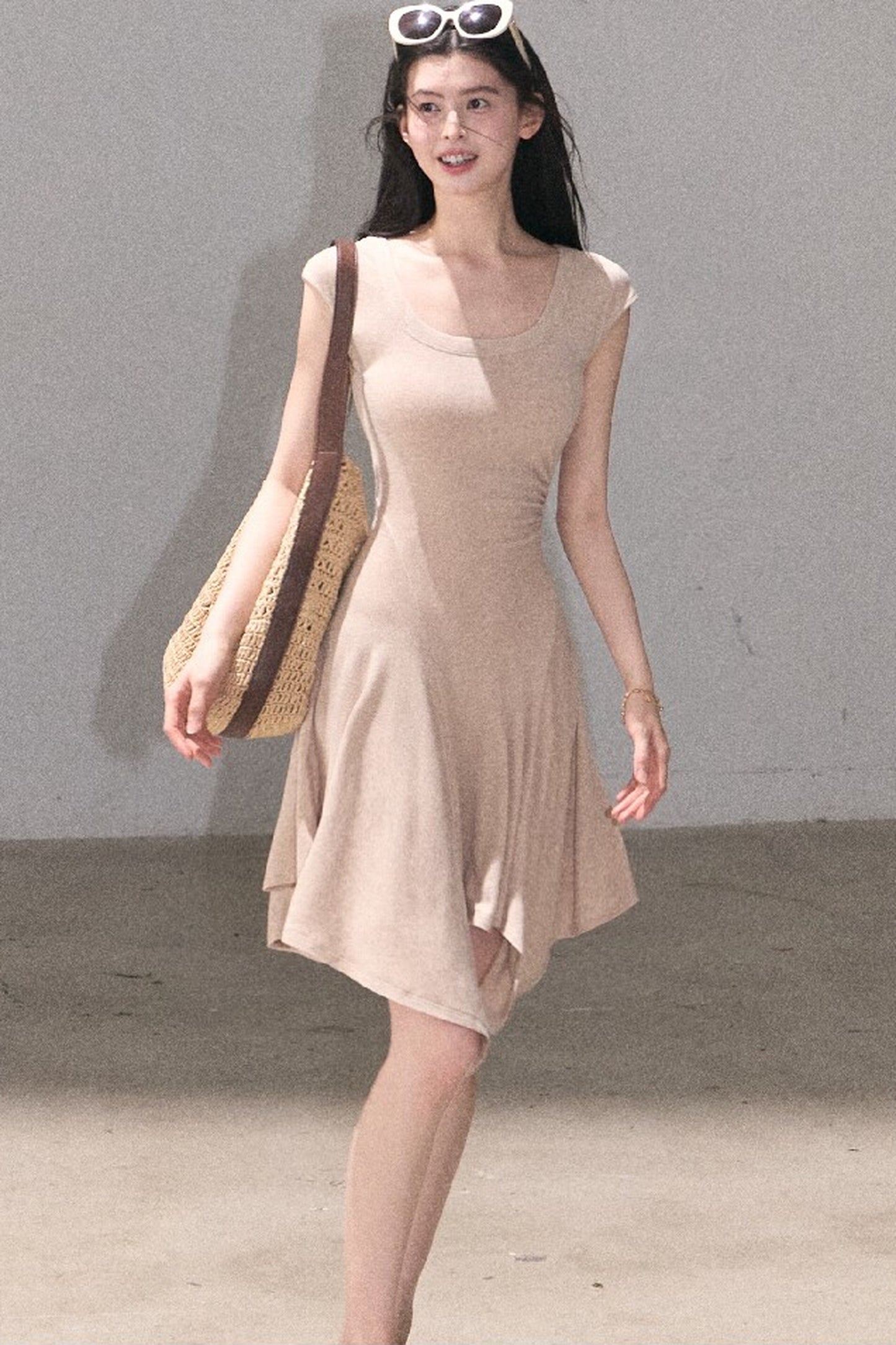 Lyocell Irregular Wool Dress
