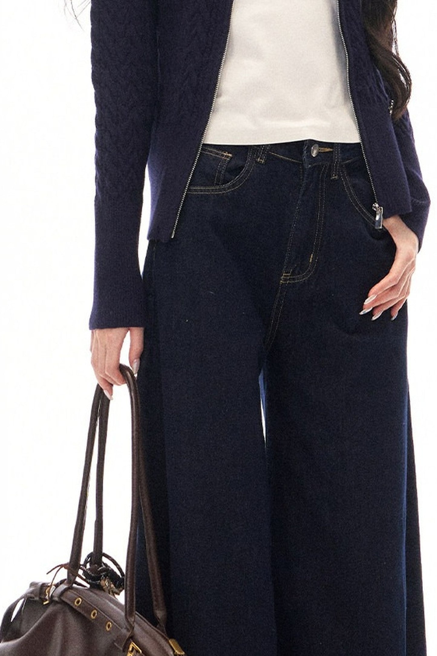 Long Sleeve Knitted Cardigan and Pants Set-Up