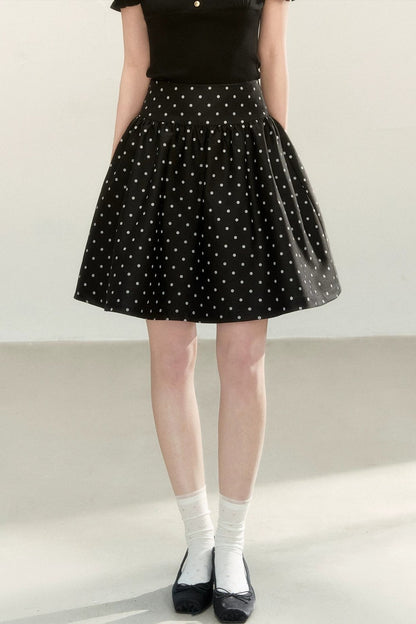 Minifalda Evasé con Lunares