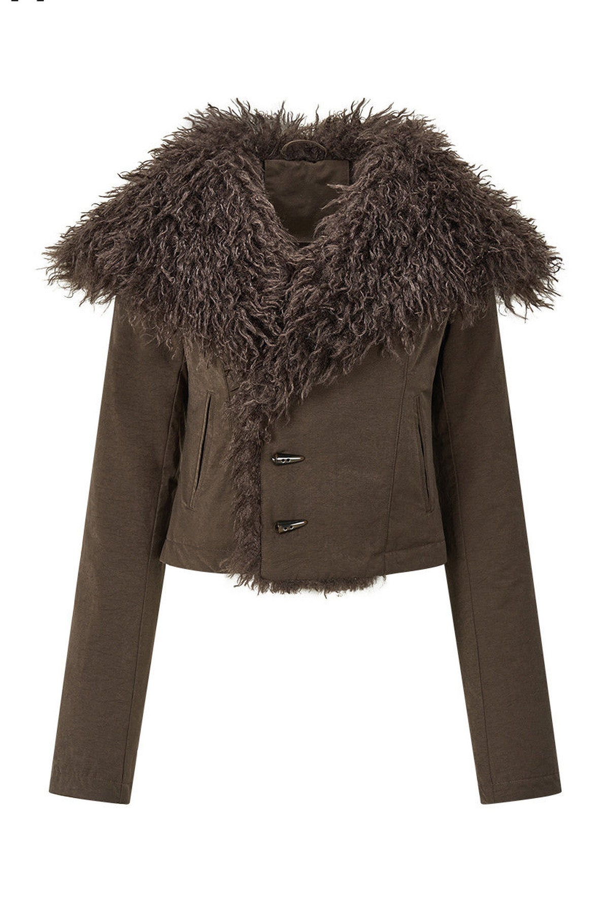 Fur Collar Shawl Down Jacket