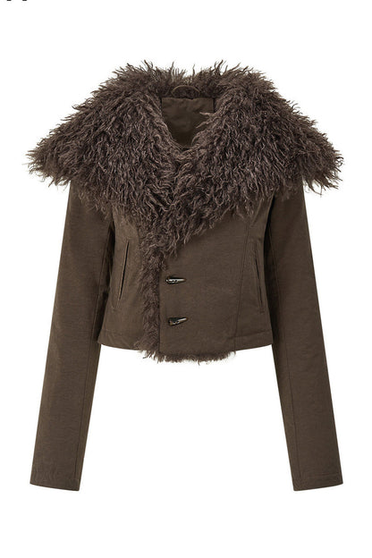 Fur Collar Shawl Down Jacket