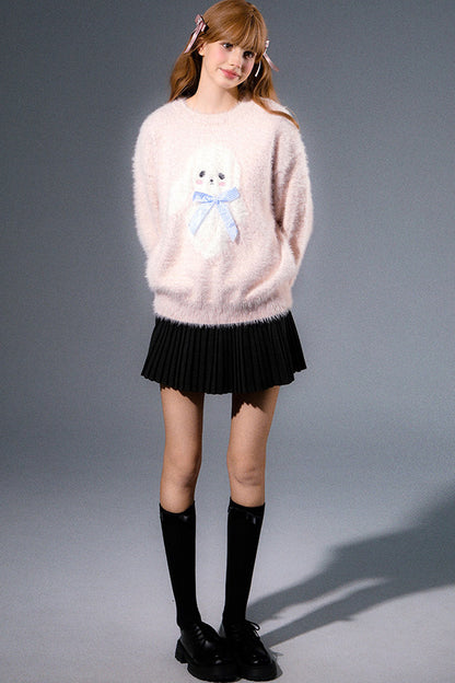 Mink Fur Bear Rabbit Knit Sweater