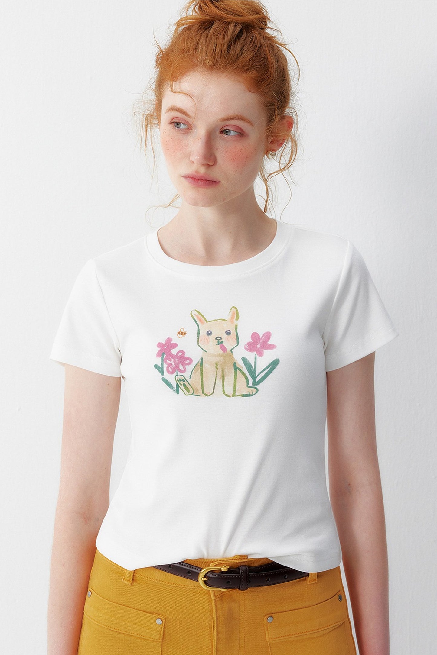 White Bunny Cotton Blouse