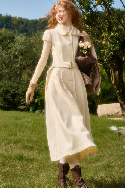 Retro Wool Doll Collar Dress