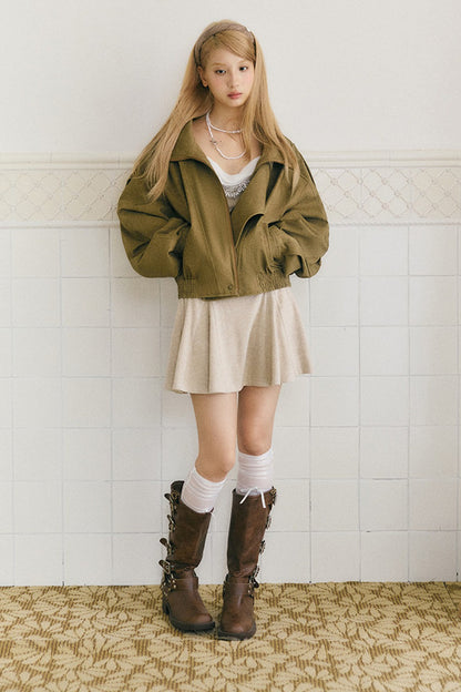 Distressed Loose Workwear Jacket