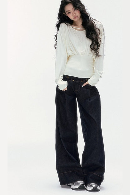 Low-Waist Wide-Leg Jeans