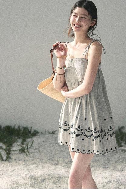 Double-Sided Wave Hem Dress