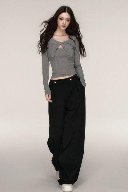 Napoleon Style Straight Leg Trousers