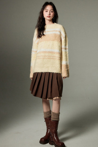 Color-Block Striped Sweater