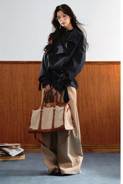 Retro Denim Trench Coat