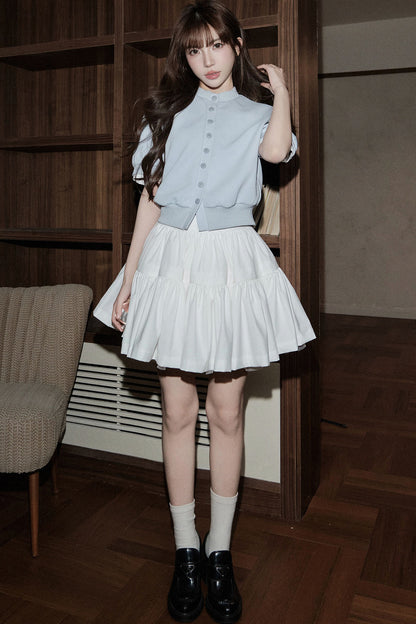 Ballet Style Double-Layer Mesh A-Line Cake Skirt