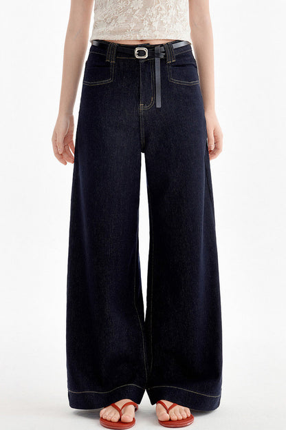 Pantalones vaqueros minimalistas de cintura alta