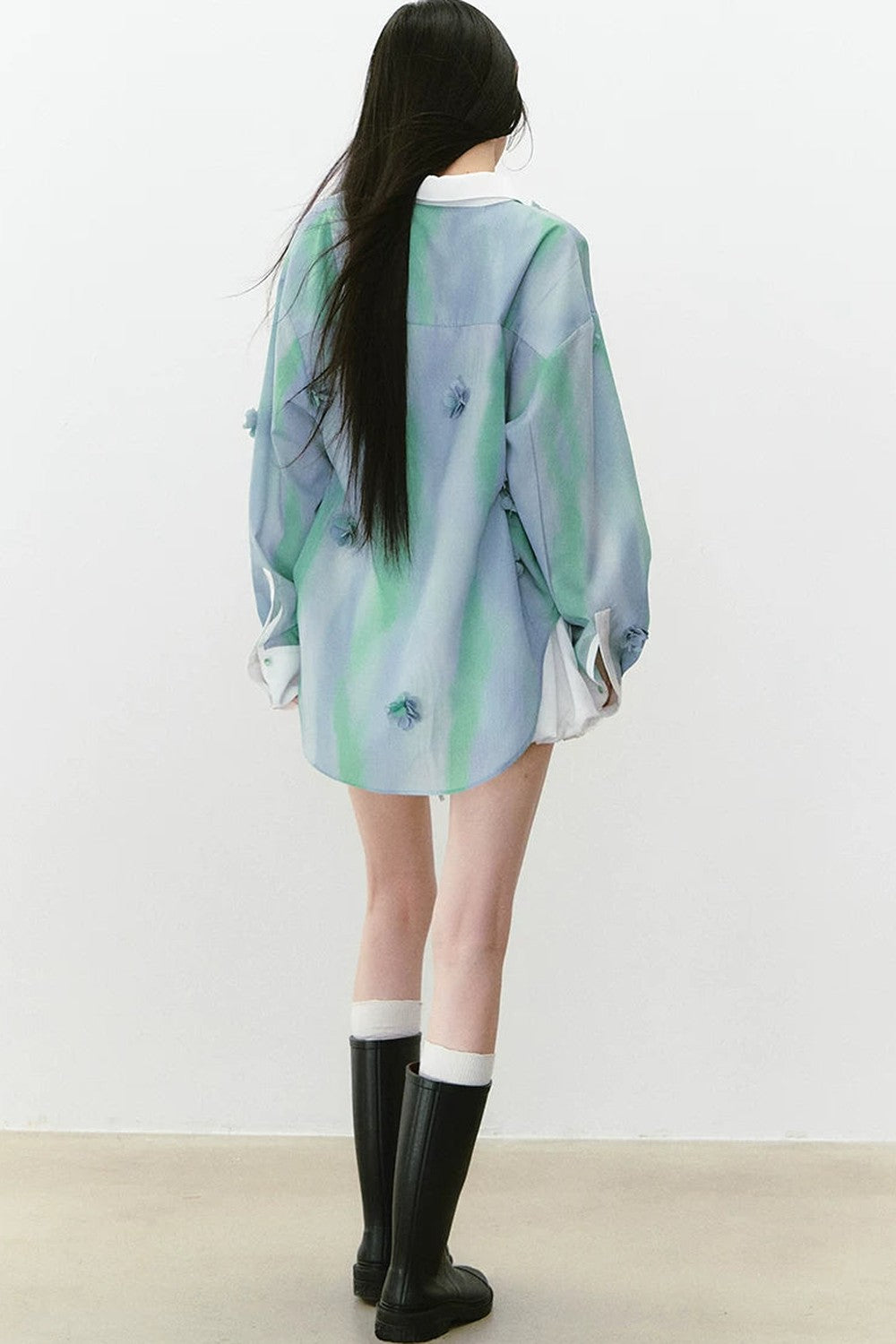 Chemise épaisse à fleurs avec protection solaire