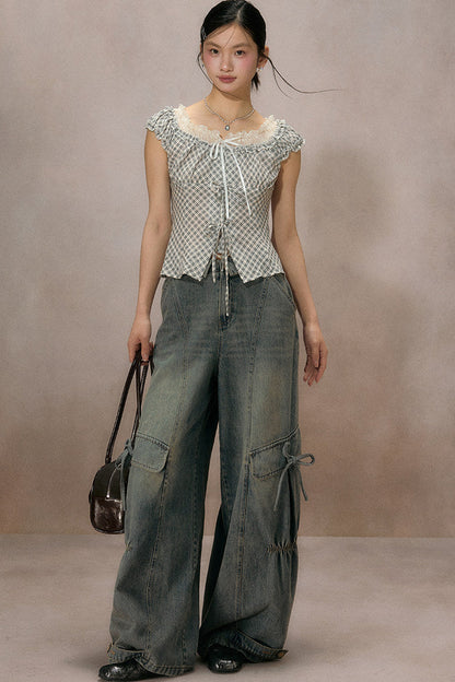 Chemise d’été à carreaux cigale