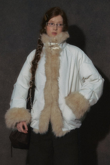 Short Fur Collar Down Jacket