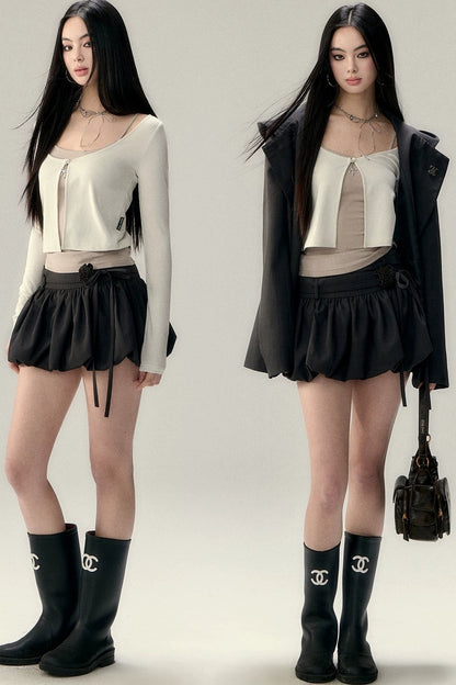 Pendant Blouse Vest Set