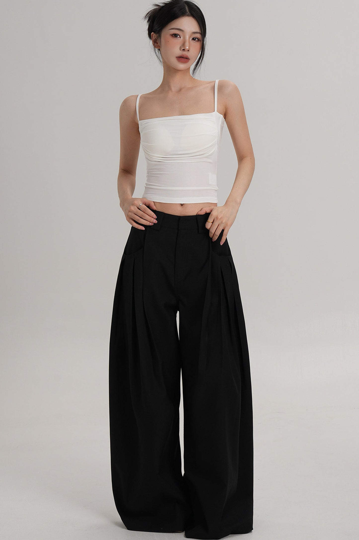 Elegant Pleated Camisole Top