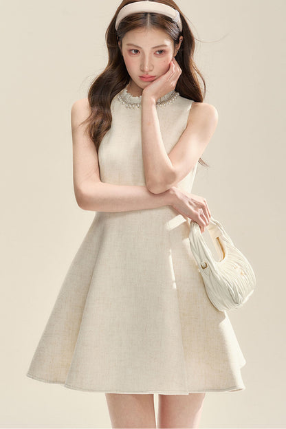Ruffled Collar Jacket and Dress Set-Up