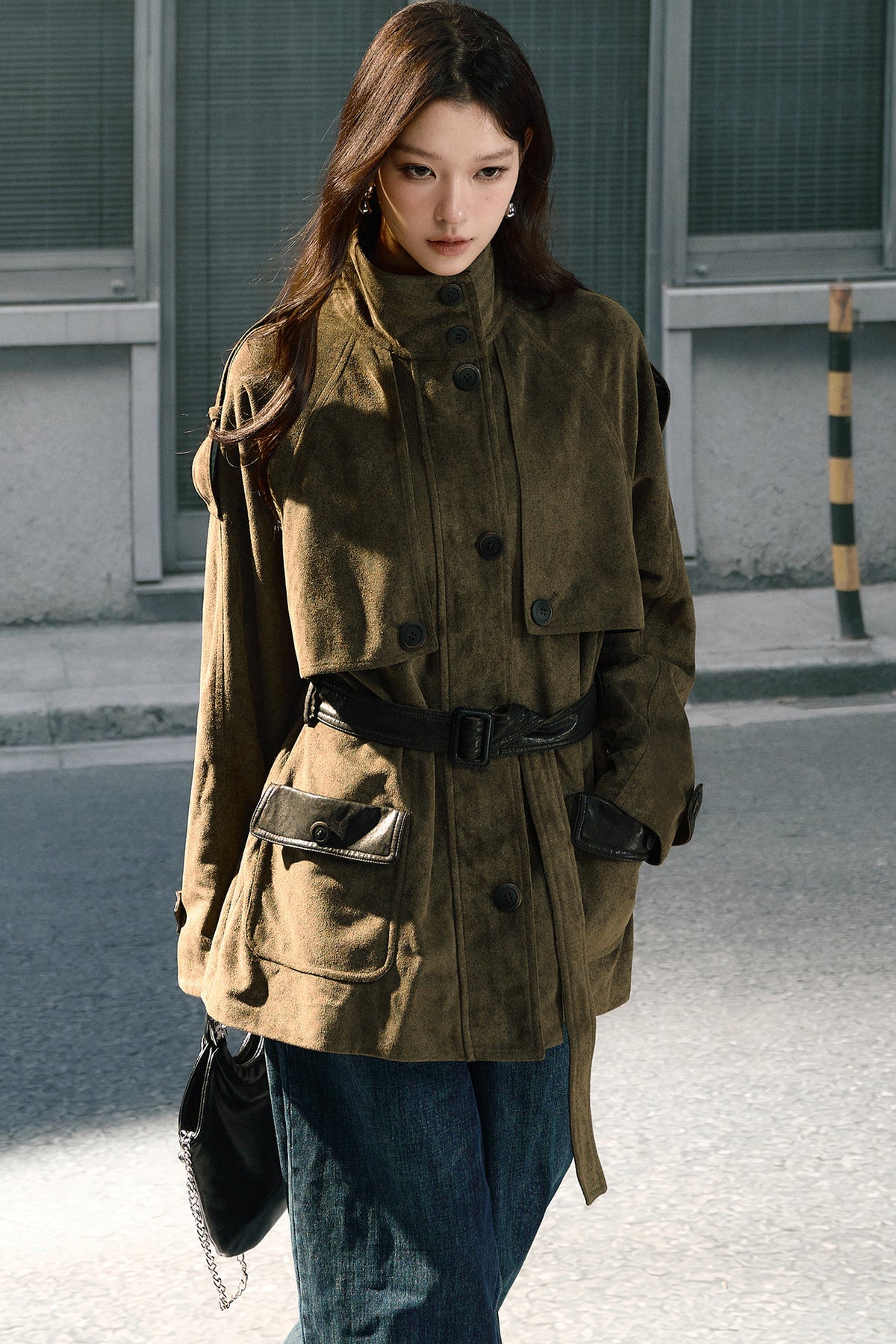 Suede Belted Jacket