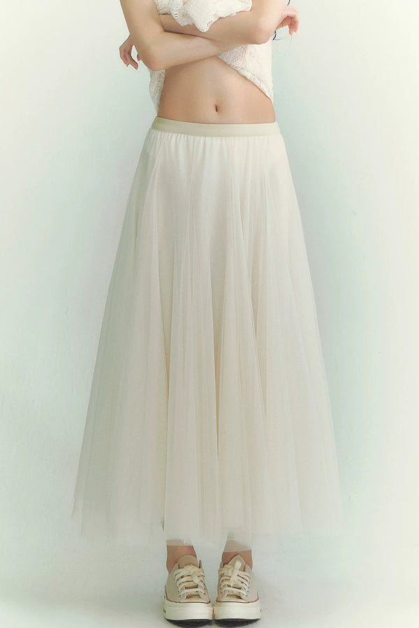 Double-Layer Mesh Fairy Skirt